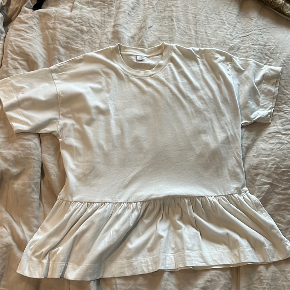 Wilfred White Peplum T-Shirt